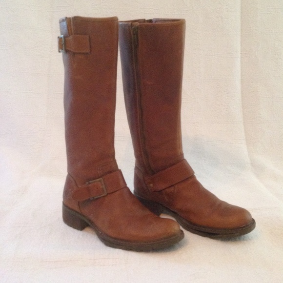 brown knee high timberland boots